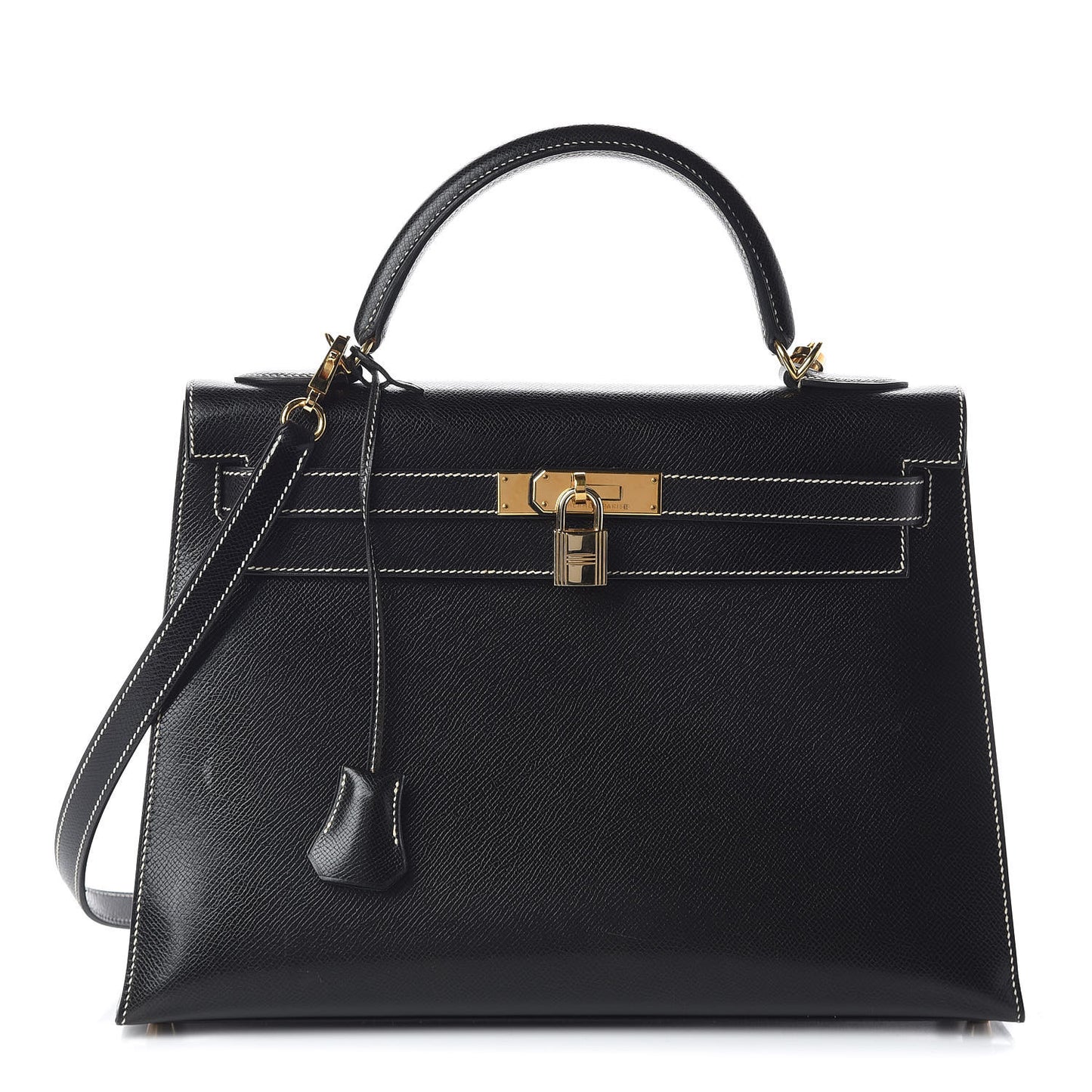 Veau Grain Lisse Kelly Sellier 32 Black