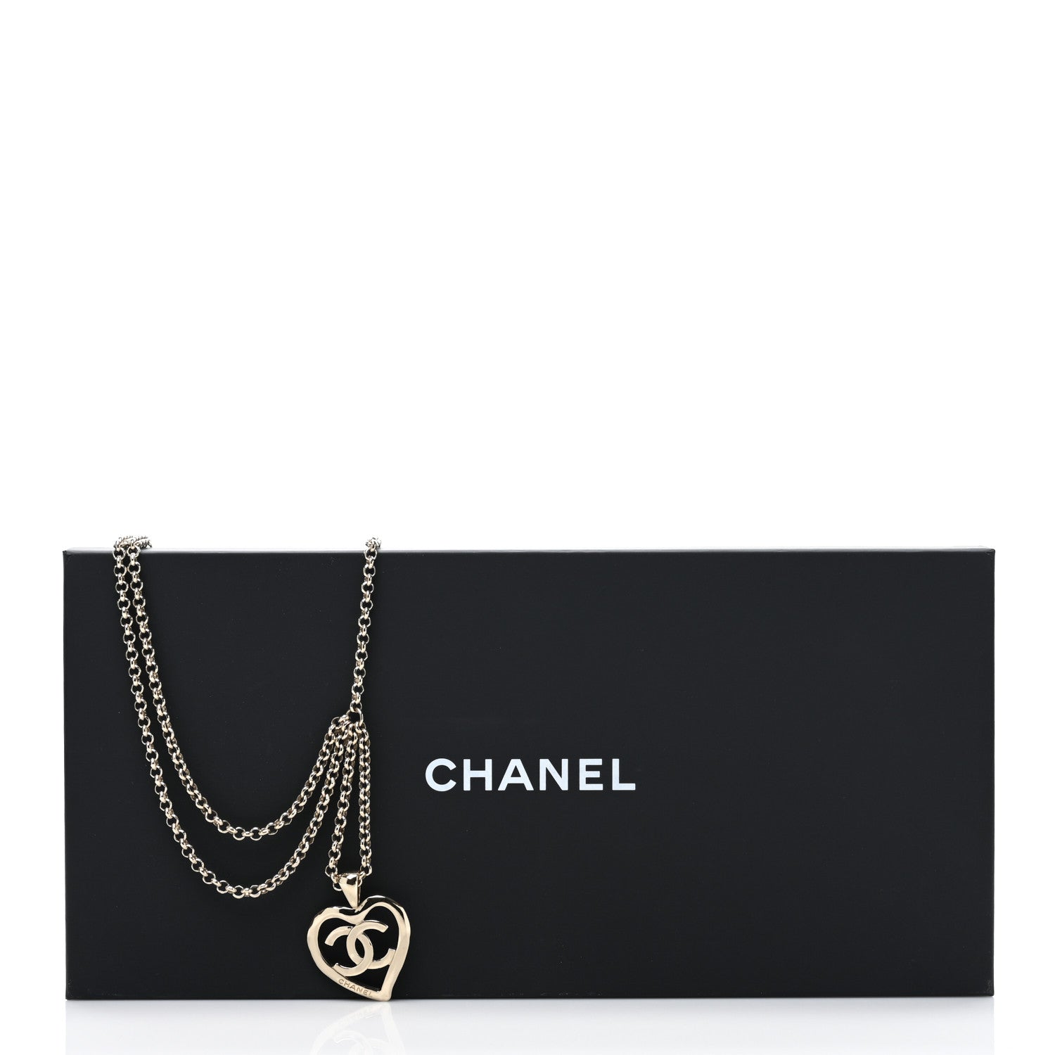 Chanel Metal Chain CC Heart Coco In Love Belt 85 34 Gold 4 of 4