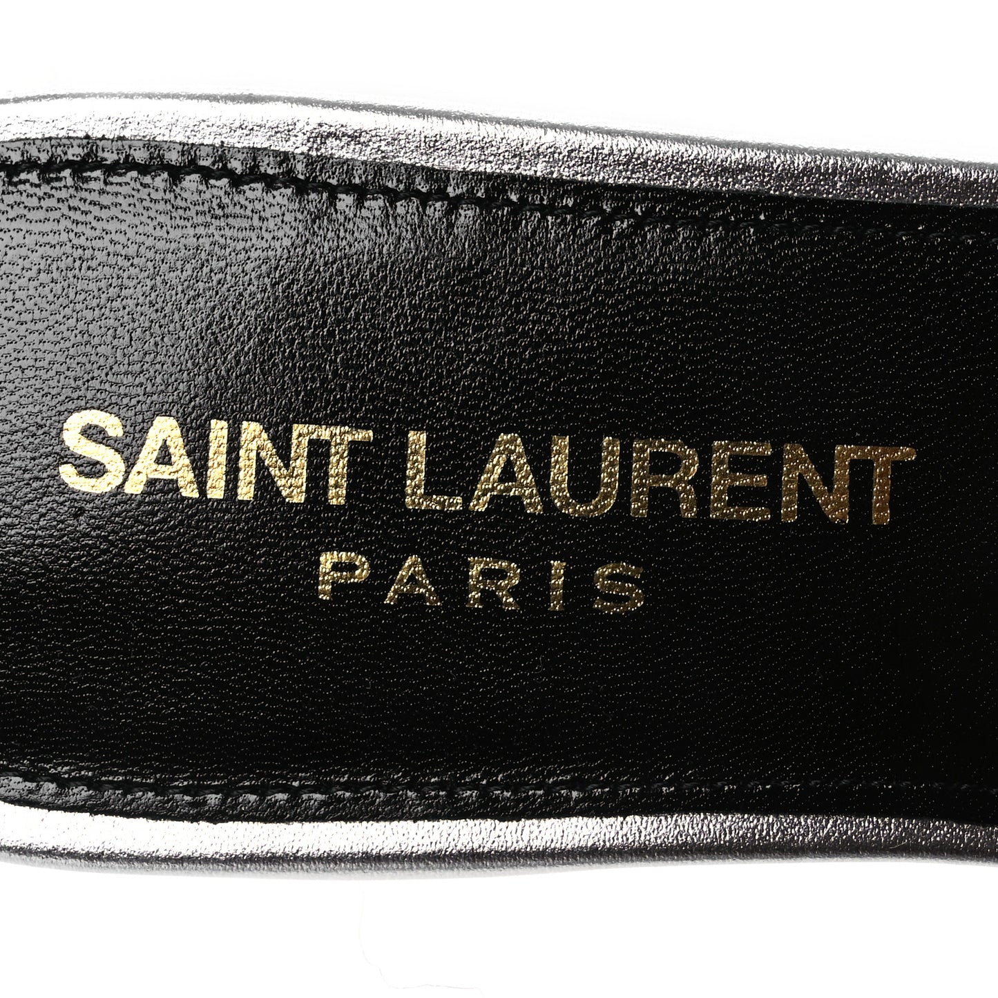 Metallic Calfskin Nu Pied 05 Slide Sandals 36 Argento