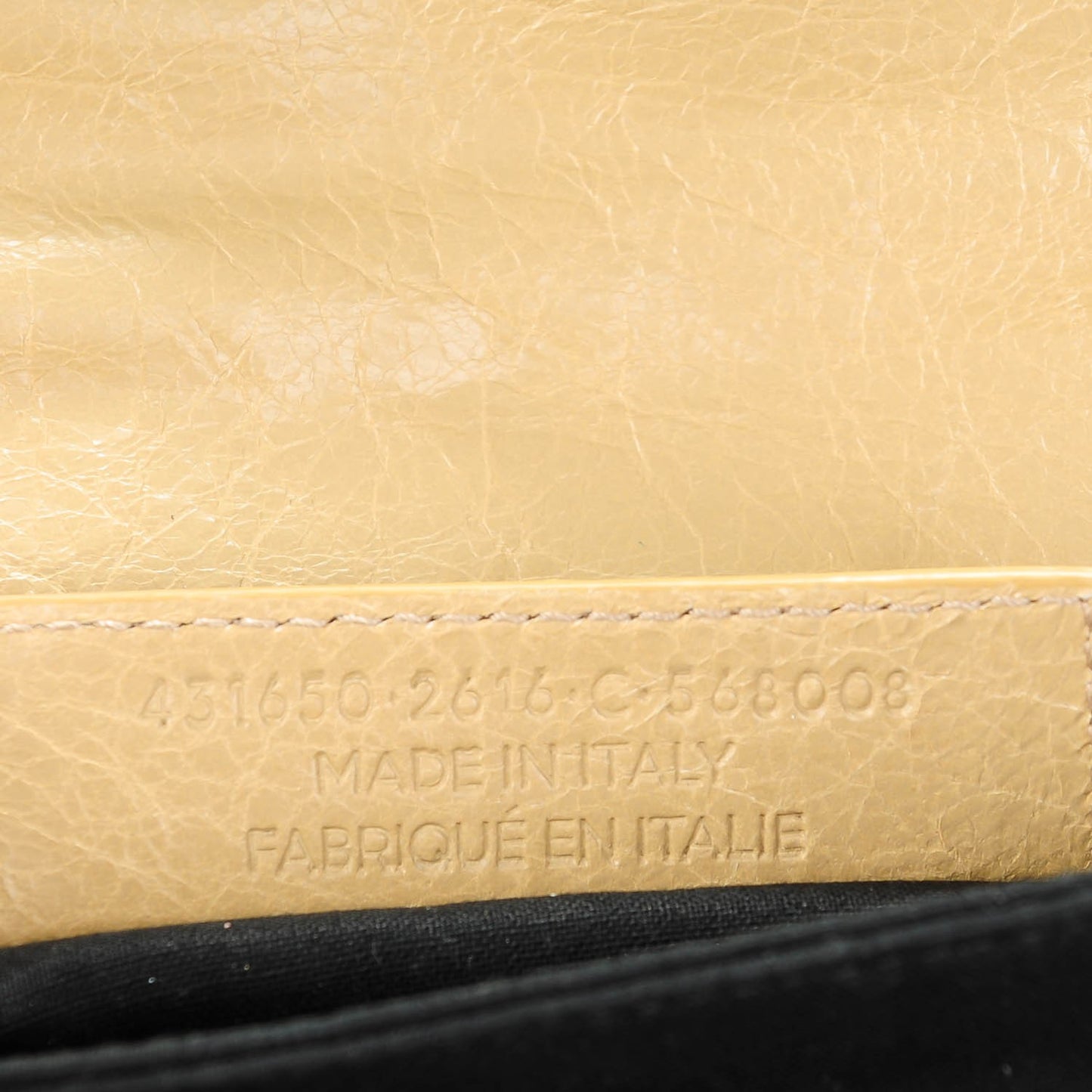 Agneau Classic Hardware Mini Envelope Strap Clutch Beige Sable