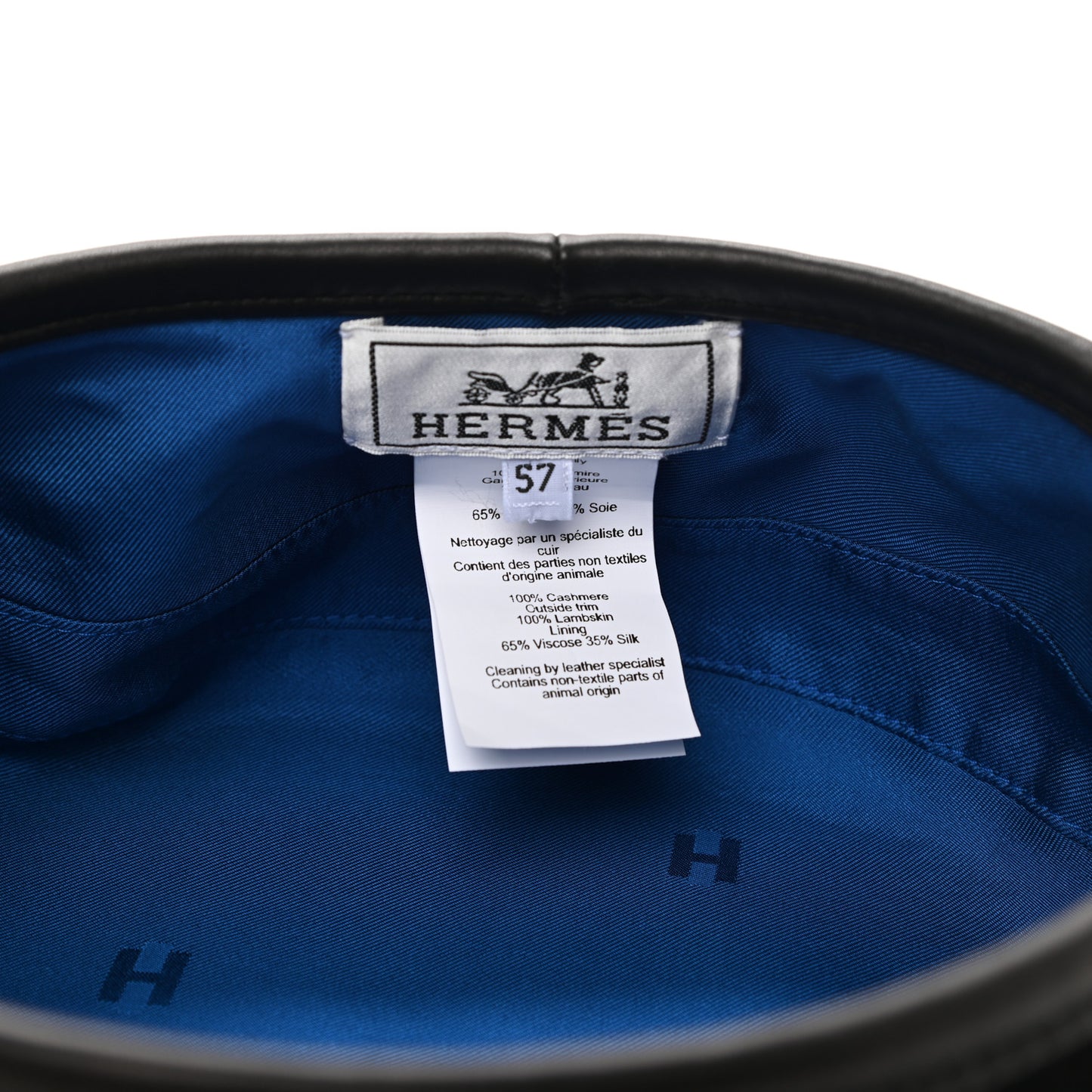 Cashmere Lambskin Saint Honore Beret 57 Black