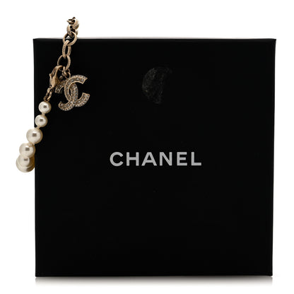 Chanel Graduated Pearl Crystal CC Bracelet Gold 5 of 5