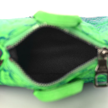 Louis Vuitton Taurillon Illusion Mini Keepall Earphones Pouch Bleu Vert 5 of 6