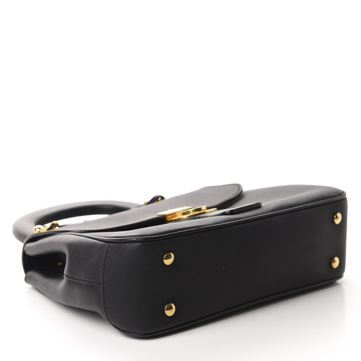 Burberry Trench Calfskin Medium DK88 Top Handle Bag Black 4 of 10