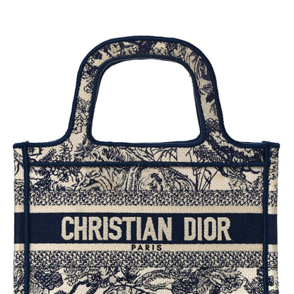 Christian Dior Canvas Embroidered Mini Toile De Jouy Book Tote Blue 6 of 10