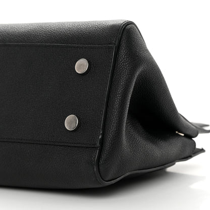 Saint Laurent Grained Calfskin Small Cabas Rive Gauche Black 10 of 17