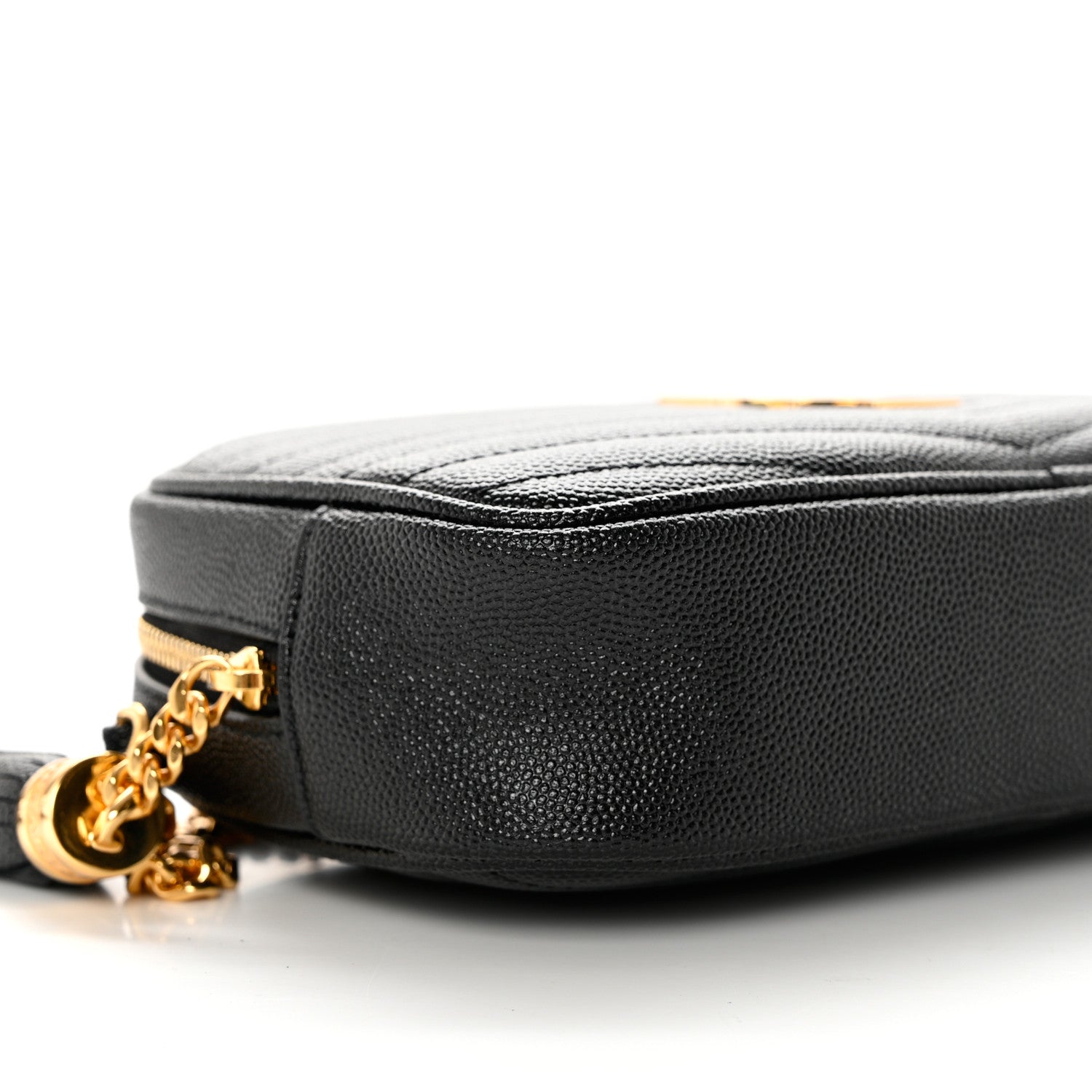 Saint Laurent Grain De Poudre Matelasse Monogram Mini Lou Camera Bag Black 8 of 10