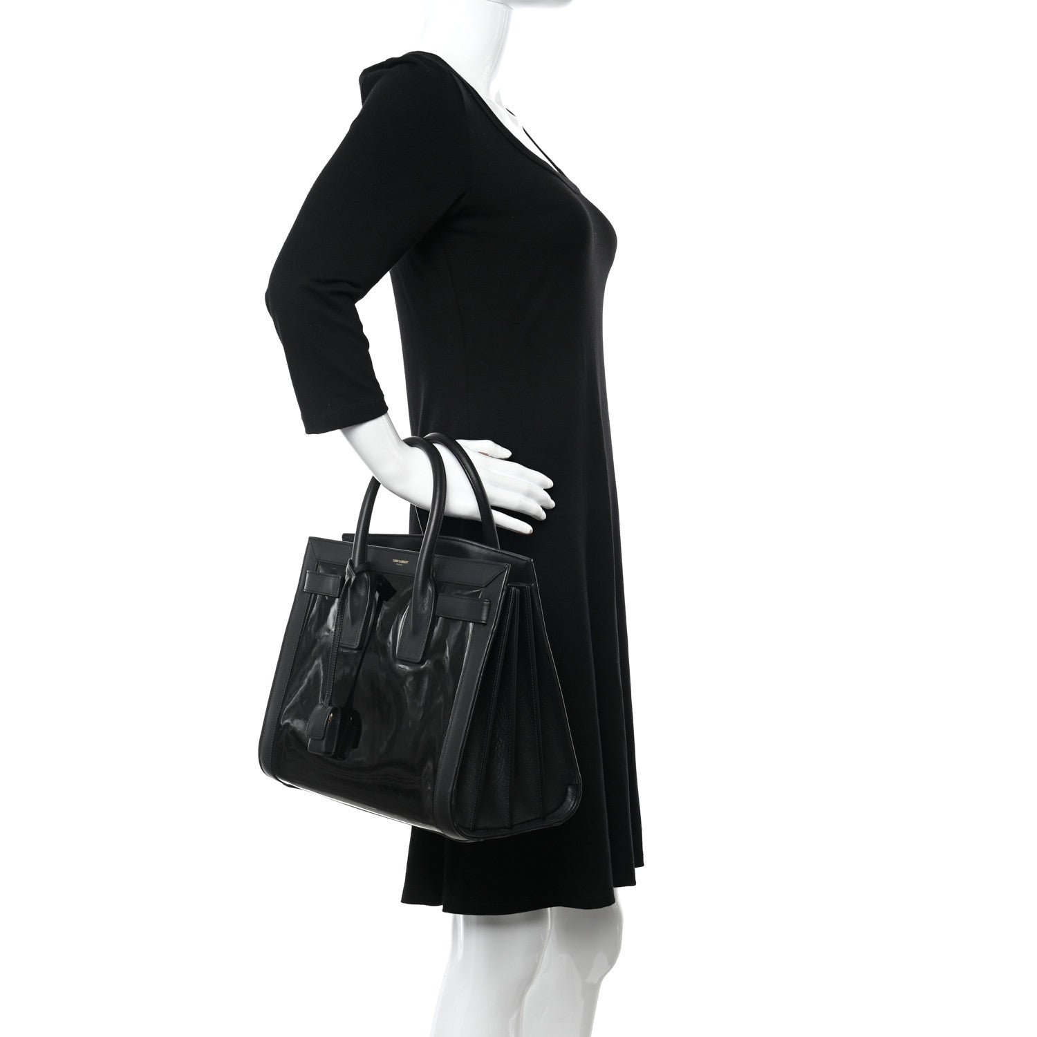 Saint Laurent Patent Calfskin Small Sac de Jour Black 2 of 12