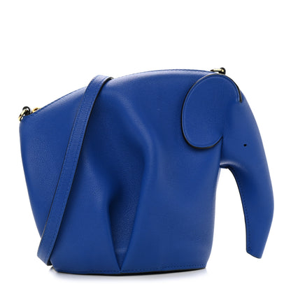 Loewe Calfskin Mini Elephant Crossbody Bag Electric Blue 1 of 9