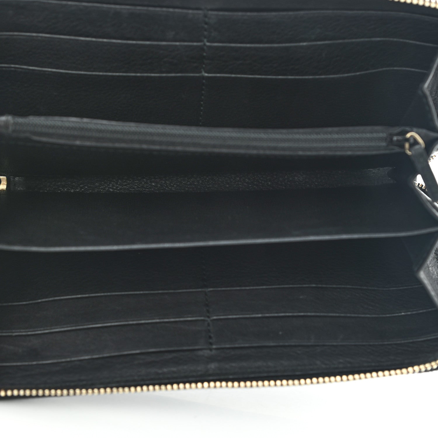 Gucci Calfskin GG Zip Around Wallet Black 5 of 9