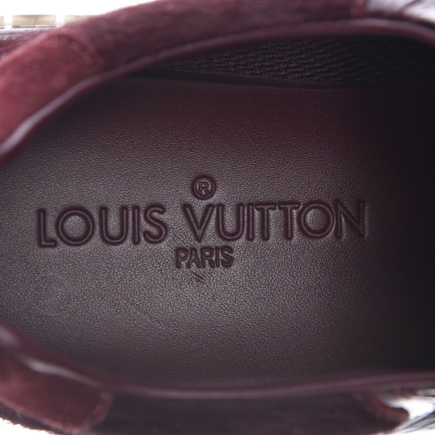 Louis Vuitton Calf Hair Suede Python Run Away Sneakers 36 Bordeaux 7 of 8