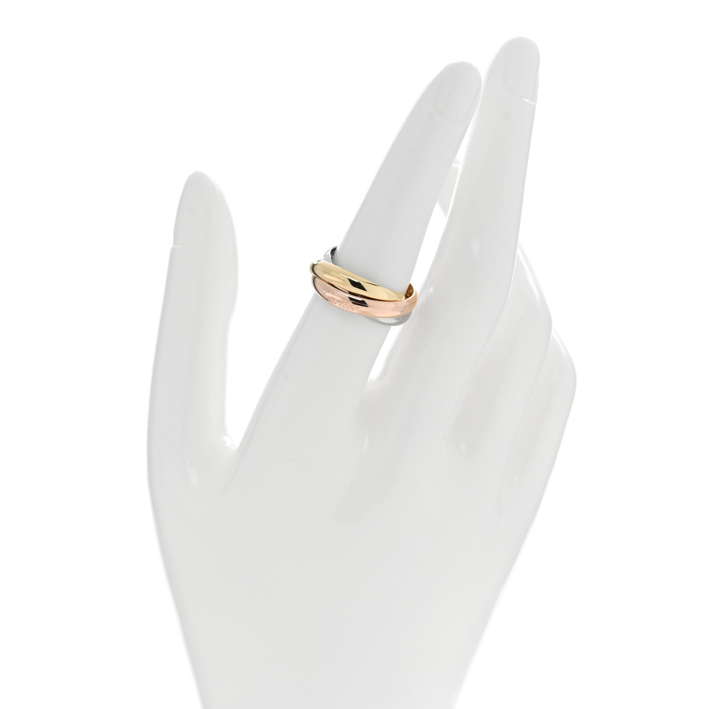 18K Pink Yellow White Gold Classic Trinity Ring 55 7.25