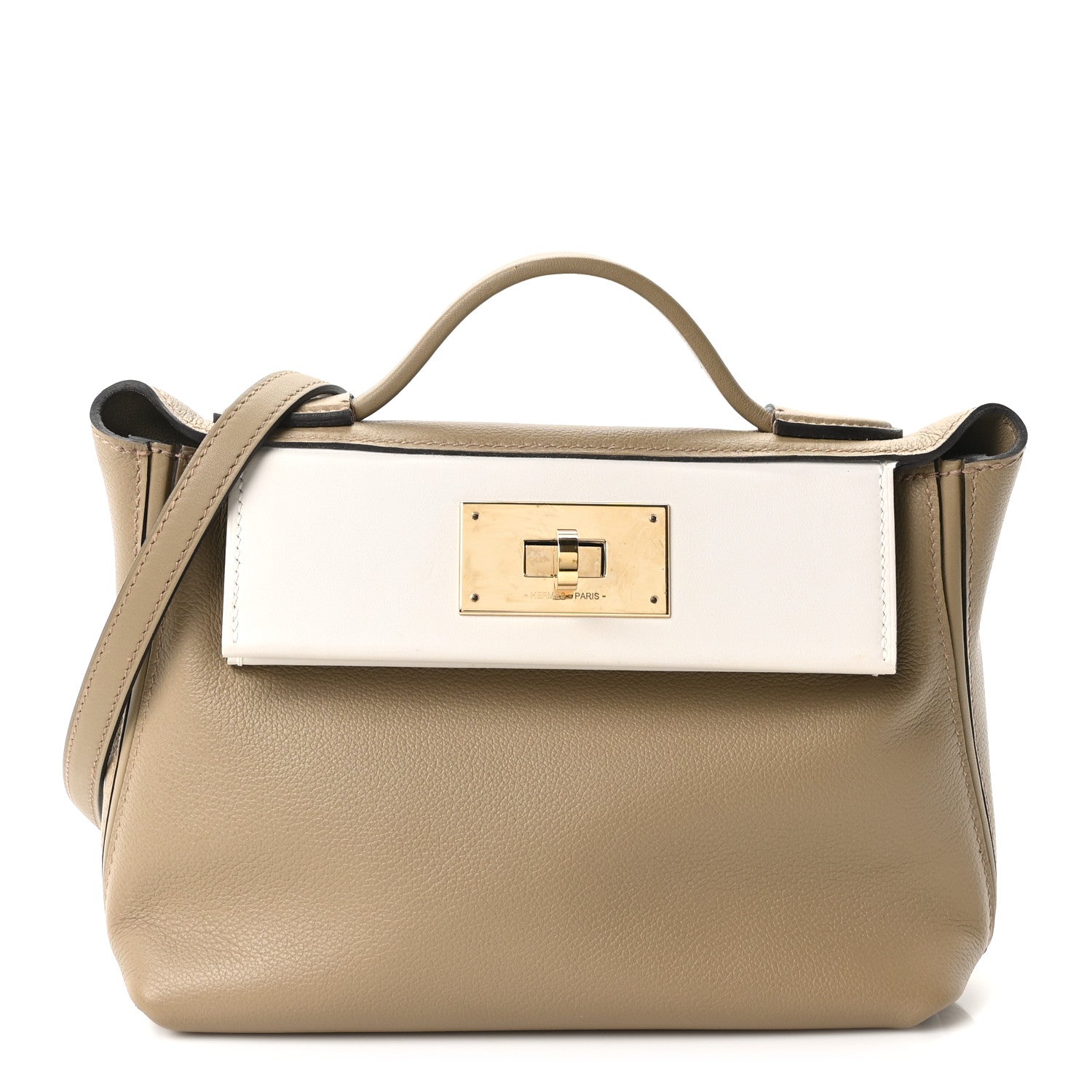 Hermes Evercolor Swift 21 24/24 Beige Marfa New White 1 of 11