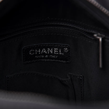 Chanel Metallic Lambskin Quilted Drawstring Backpack Black 6 of 10