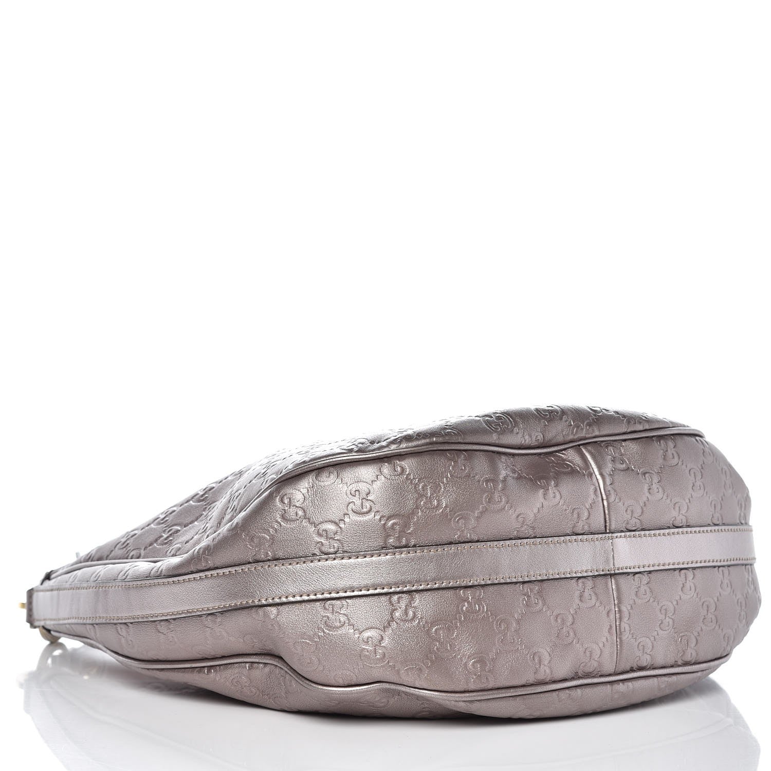 Gucci Metallic Guccissima Medium GG Twins Hobo Mauve 4 of 7