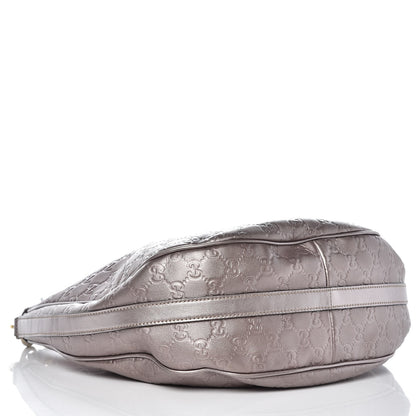 Gucci Metallic Guccissima Medium GG Twins Hobo Mauve 4 of 7