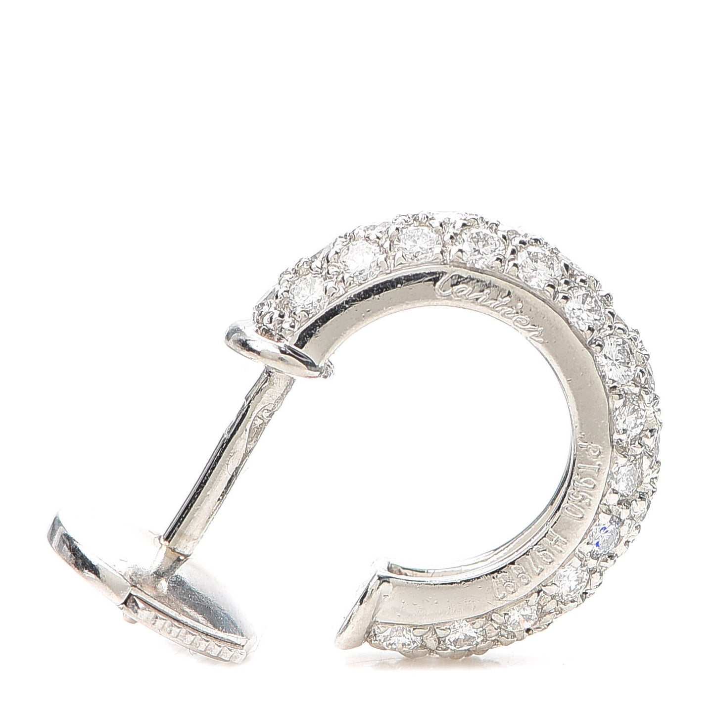 Platinum Diamond Etincelle De Cartier Hoop Earrings