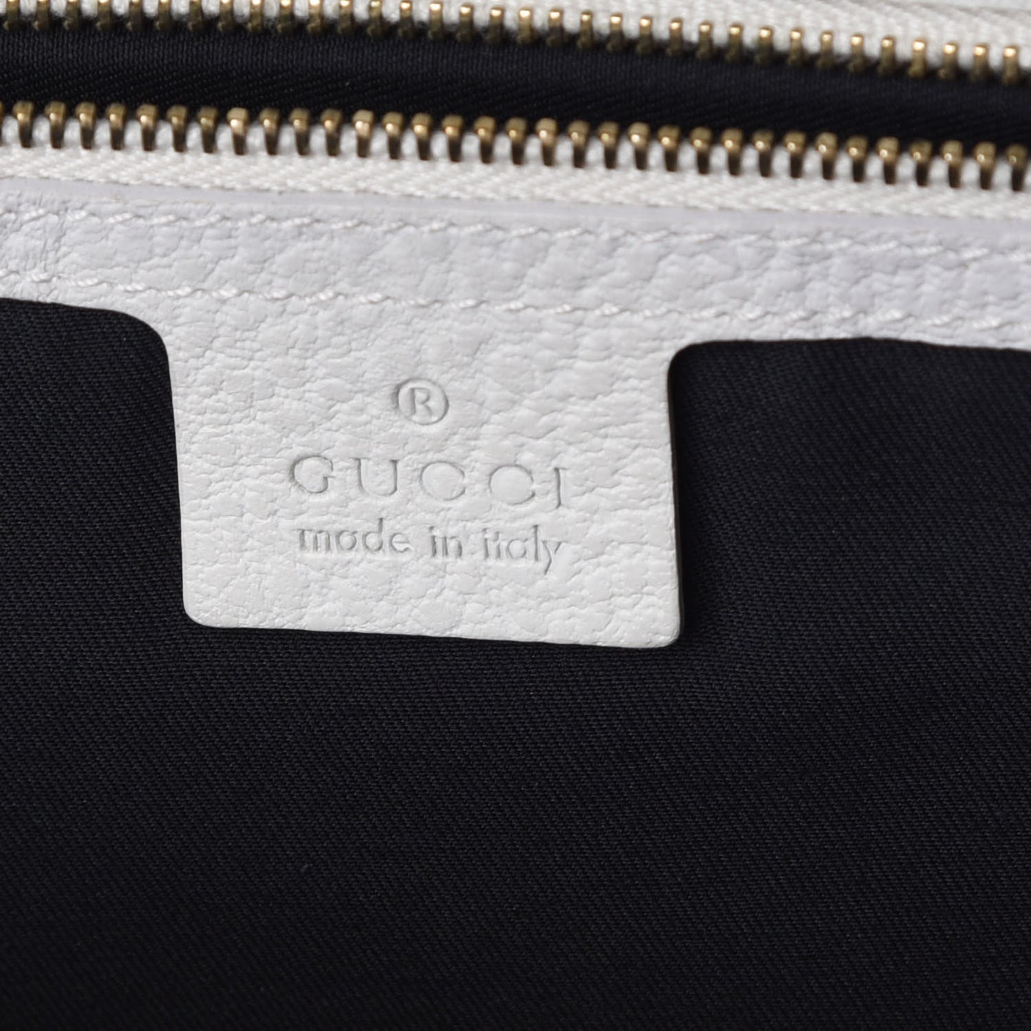 Pebbled Calfskin Web Blondie Flap White