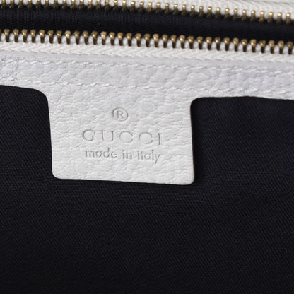 Gucci Pebbled Calfskin Web Blondie Flap White 8 of 23