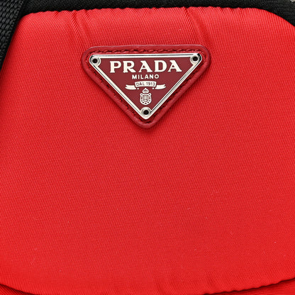 Prada Trick Tessuto Nylon Cargo Pouch Rosso Black 6 of 8