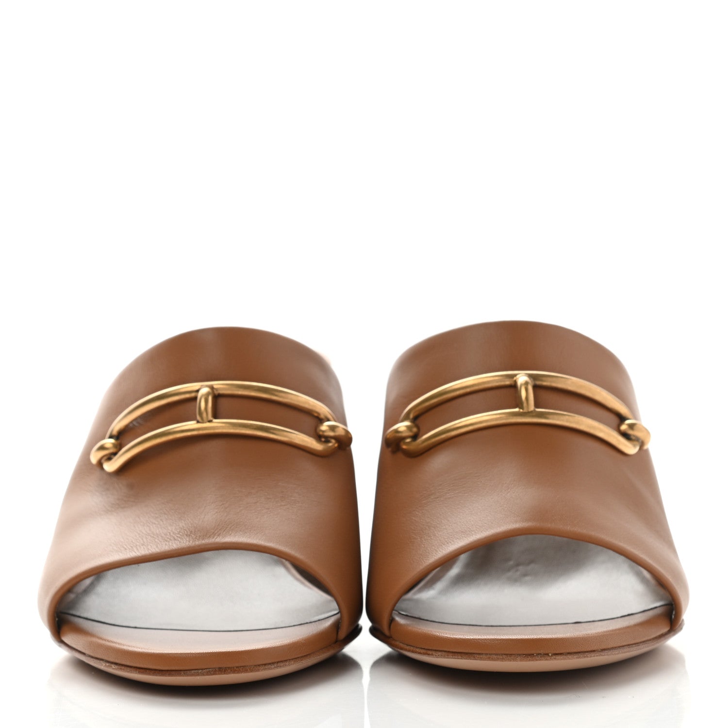 Hermes Calfskin Camilla Mules 37.5 Beige Dore 2 of 8