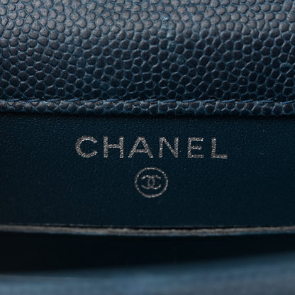 Chanel Caviar Quilted Extra Mini Wallet On Chain WOC Blue 6 of 12