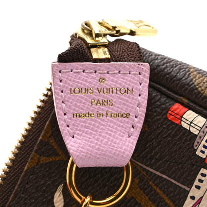 Louis Vuitton Monogram 2016 Christmas Animation Mini Pochette Accessories Rose Ballerine 6 of 9