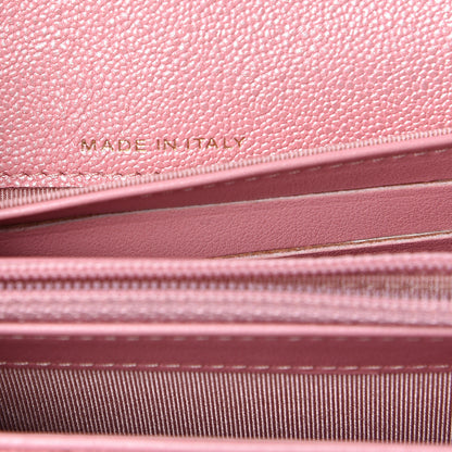 Chanel Iridescent Caviar Quilted Medium Flap Wallet Rose Pink 6 of 8