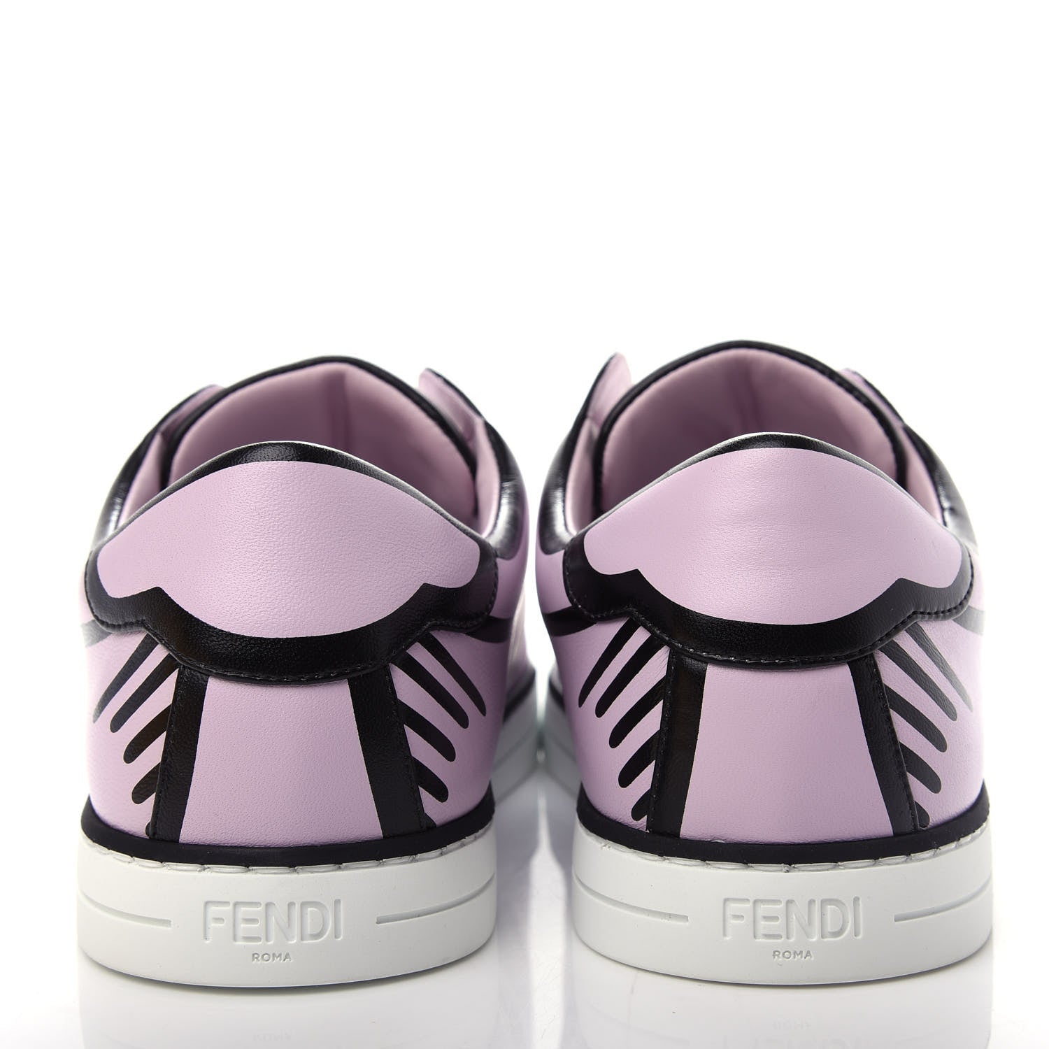 Fendi X JOSHUA VIDES Nappa Rockoclick Slip On Sneakers 38 Pink Xiloph White Black 7 of 11