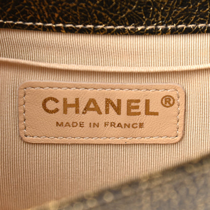 Chanel Cracked Metallic Calfskin Quilted Small Boy Flap Gold 6 of 10