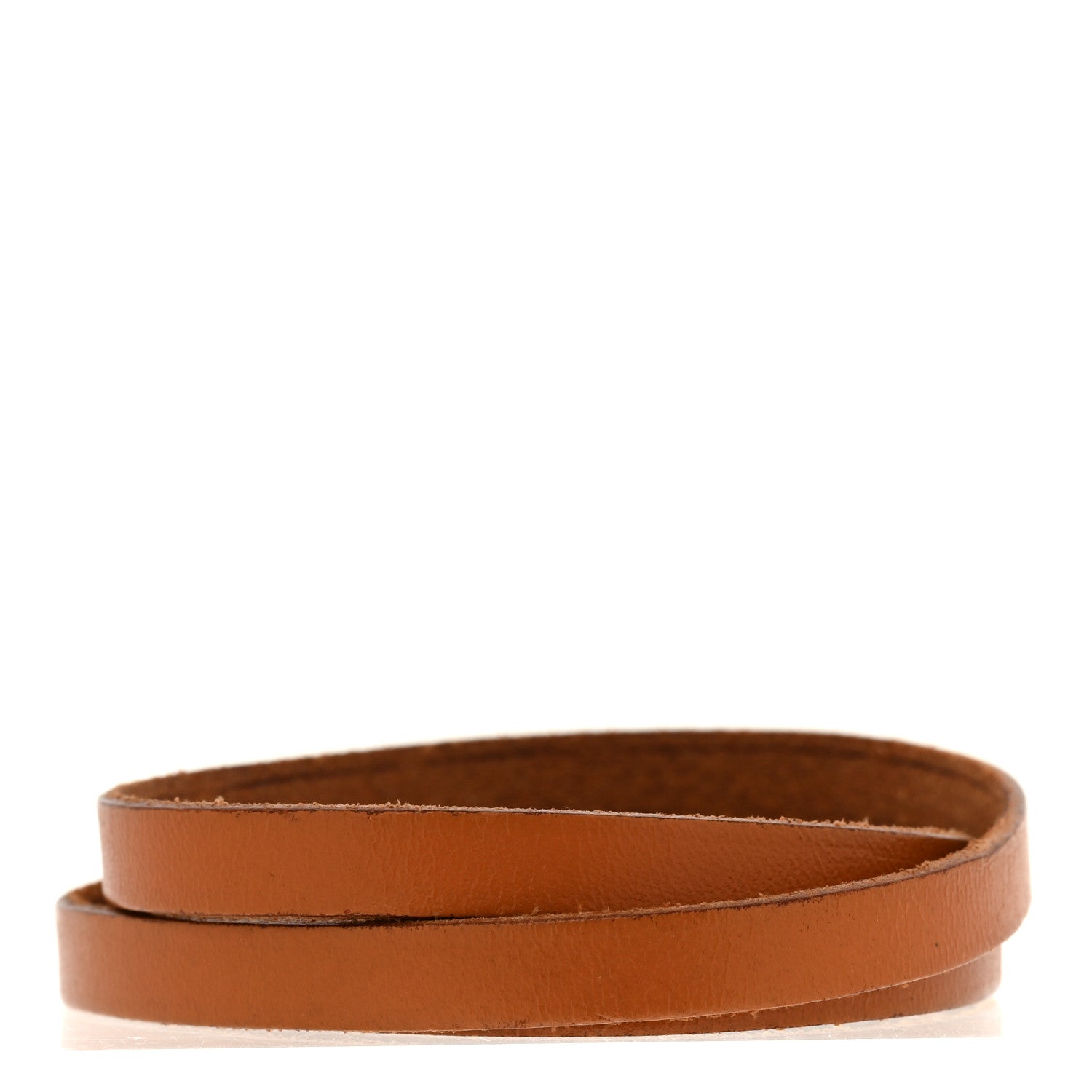 Hermes Barenia Hapi 3 MM Triple Tour Bracelet Fauve 3 of 6