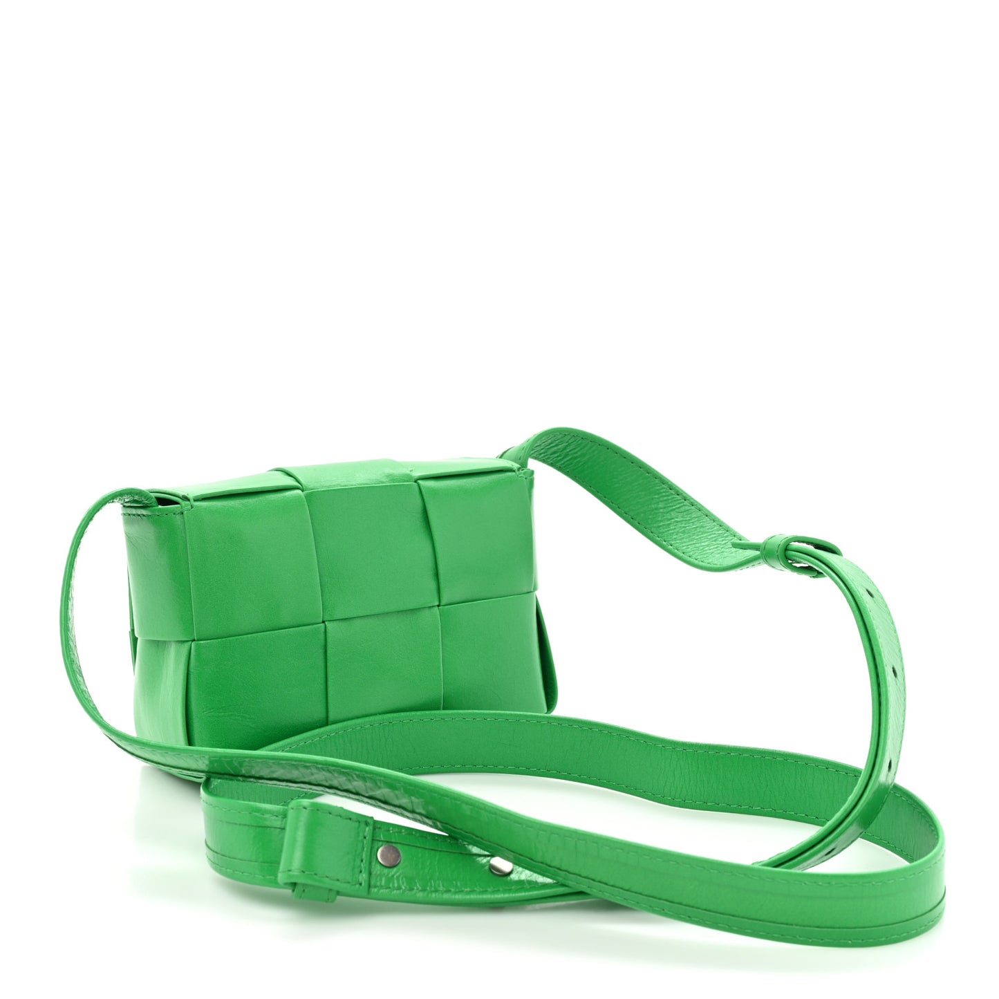Paper Calfskin Maxi Intreccio Extra Mini Cassette Crossbody Bag Parakeet