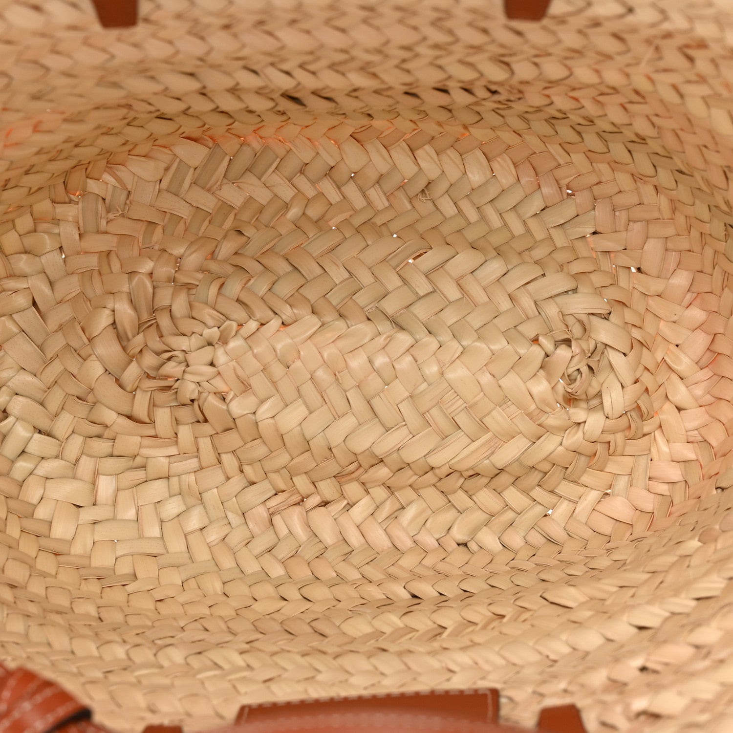 Celine Raffia Calfskin Triomphe Teen Panier Tan 5 of 9