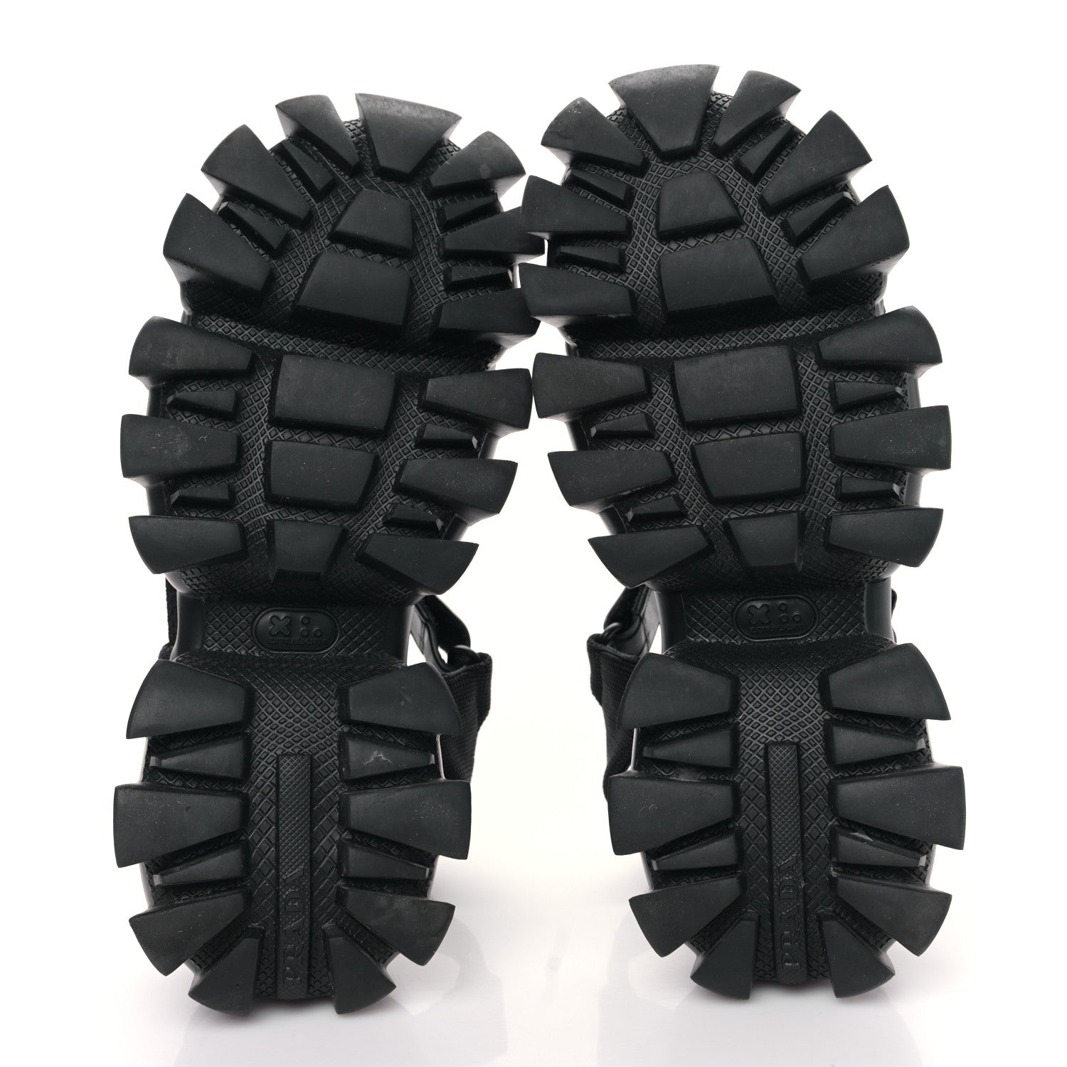 Prada Nappa Logo Embossed Thunder Sole 50mm Sport Sandals 38.5 Militare 5 of 9