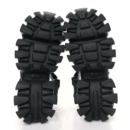 Prada Nappa Logo Embossed Thunder Sole 50mm Sport Sandals 38.5 Militare 5 of 9
