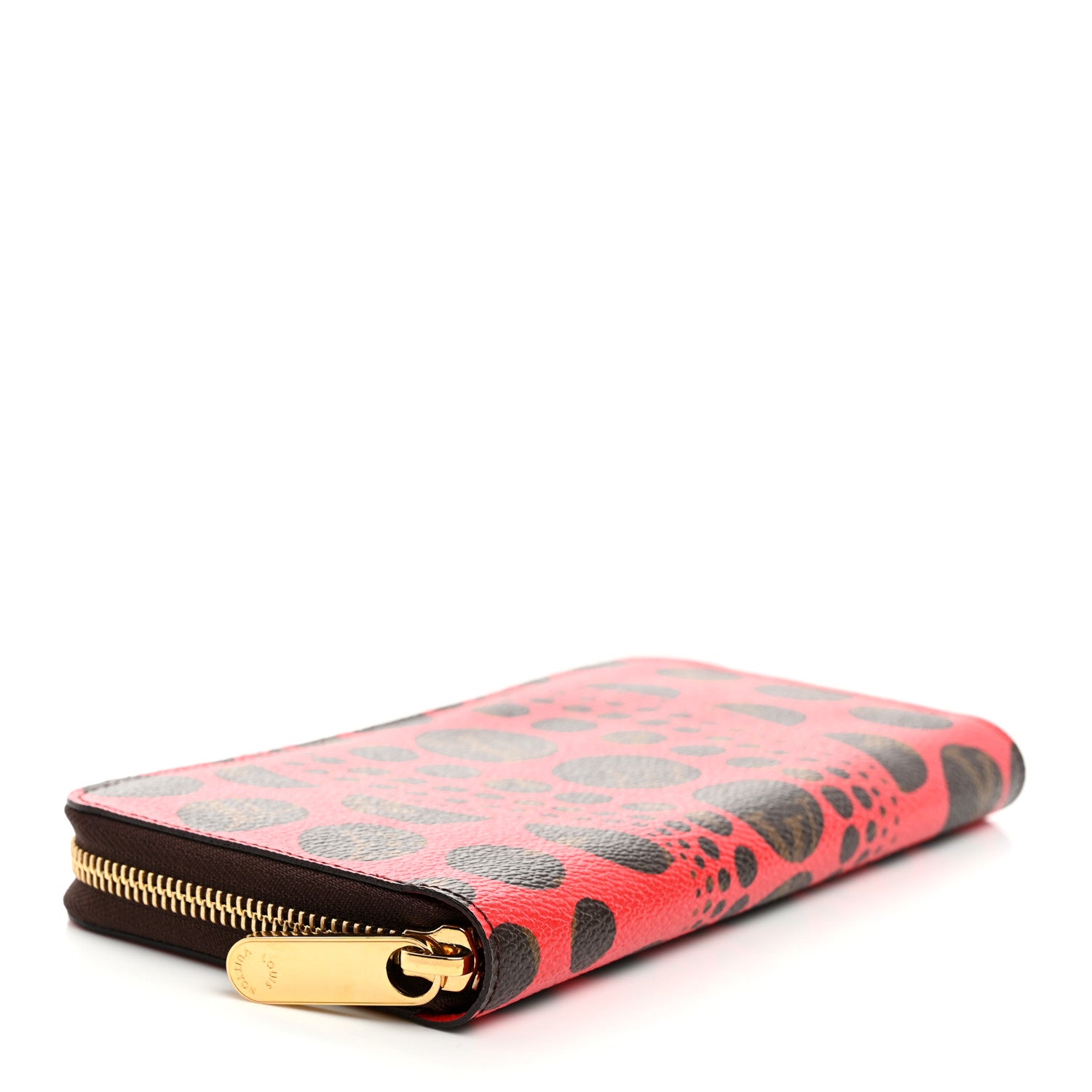 Louis Vuitton Monogram Kusama Pumpkin Dots Zippy Wallet Red 4 of 8