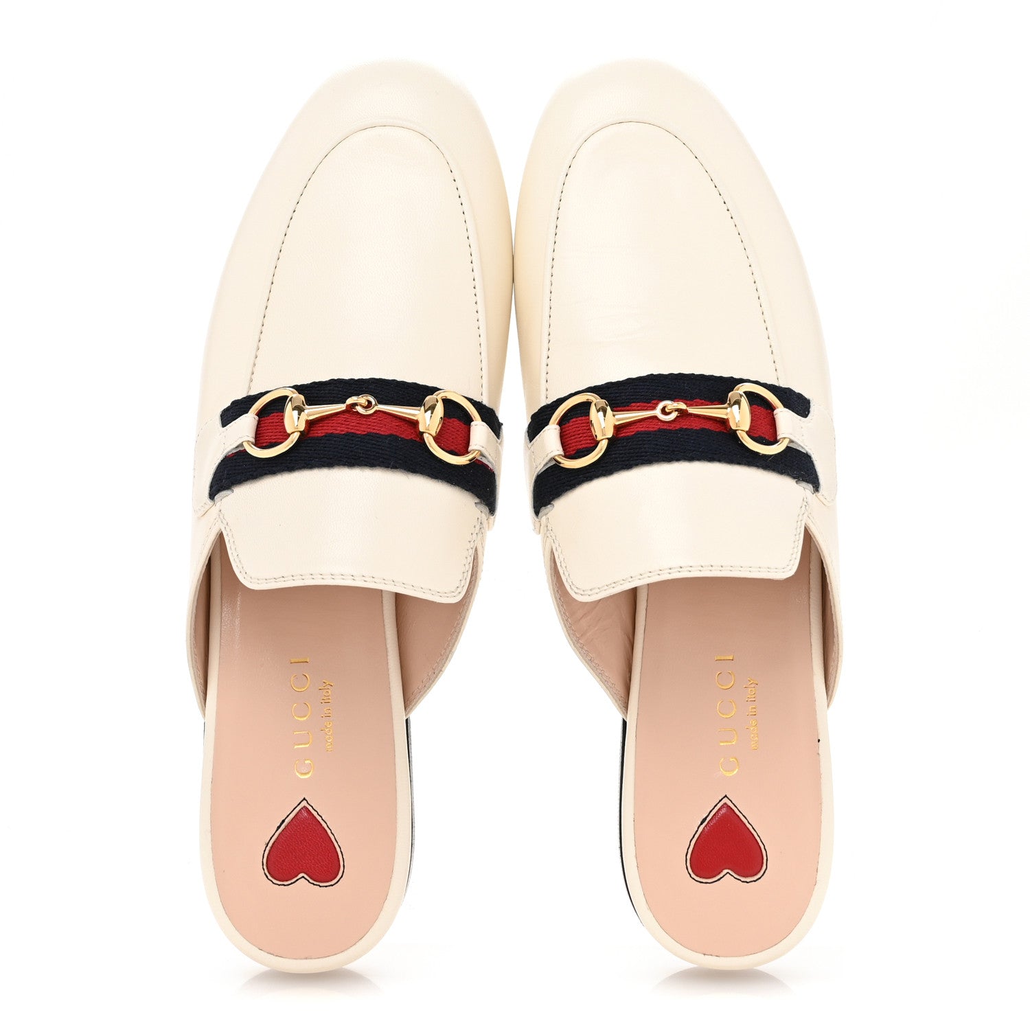 Gucci Malaga Kid Web Womens Princetown Slippers 35 Mystic White 2 of 10