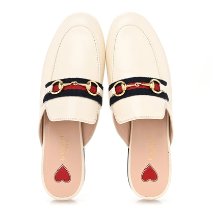 Gucci Malaga Kid Web Womens Princetown Slippers 35 Mystic White 2 of 10