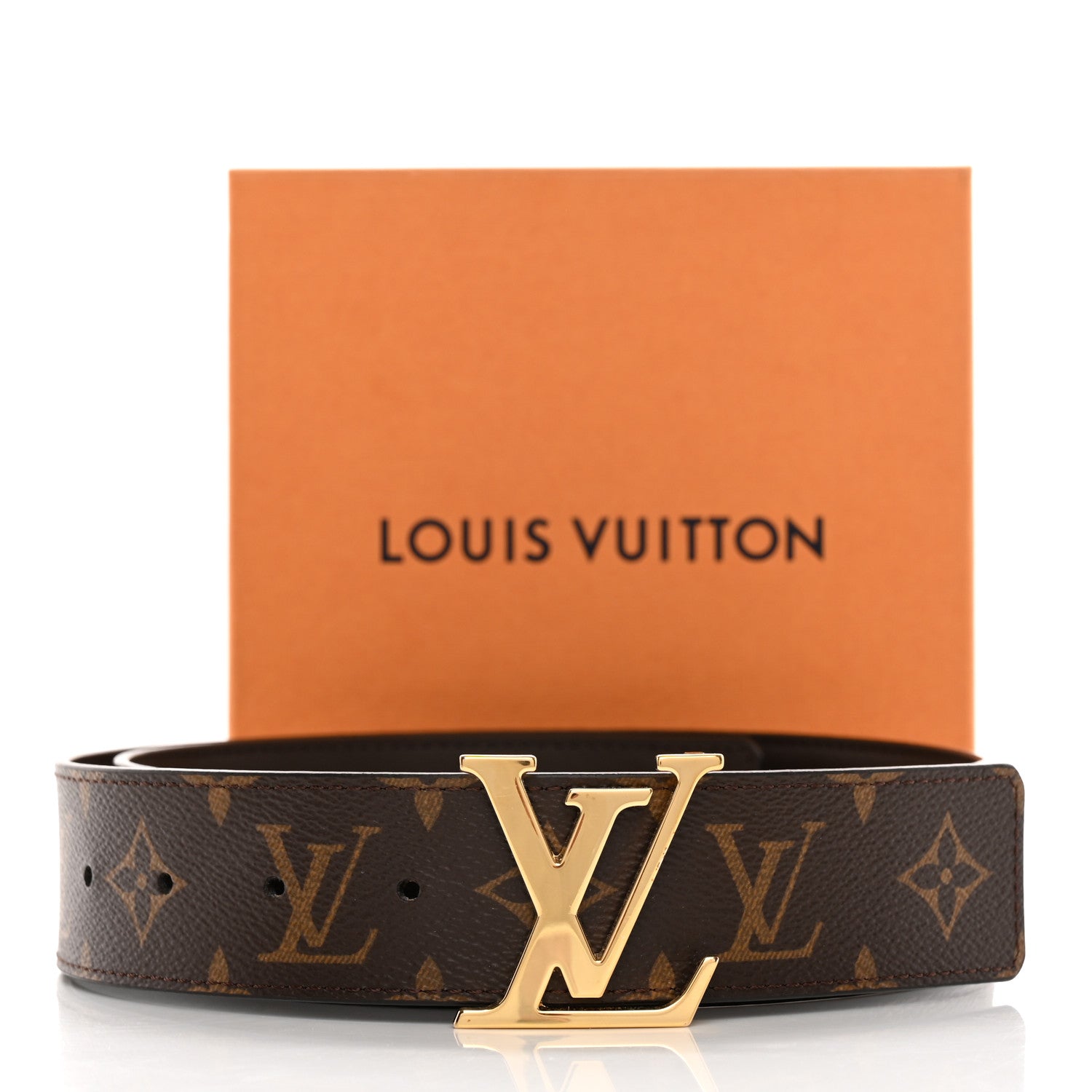 Louis Vuitton Monogram Calfskin 40mm LV Initiales Reversible Belt 80 32 Black 5 of 5