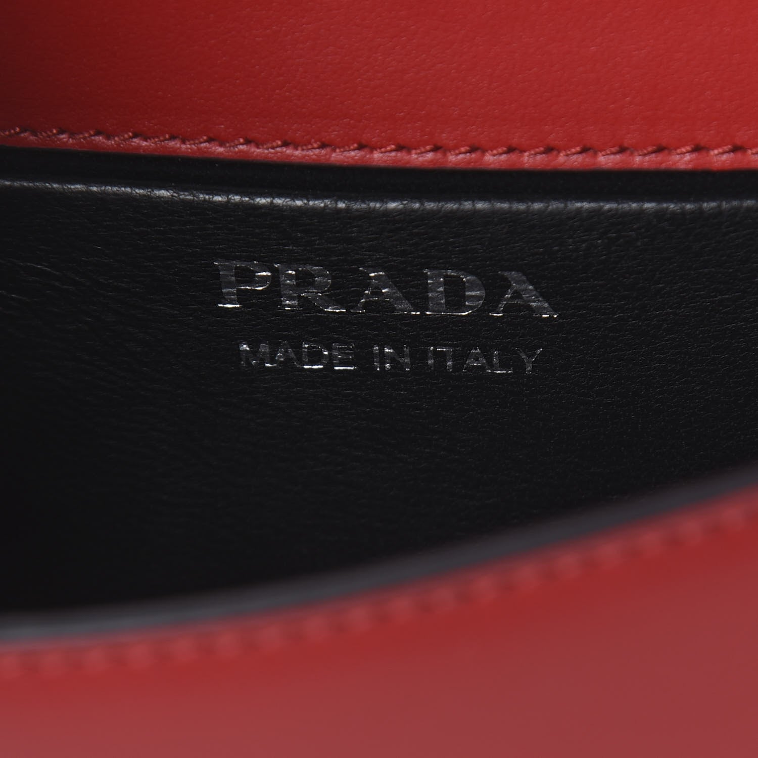 Prada Saffiano City Calfskin Studded Elektra Belt Bag Fuoco Black 5 of 7