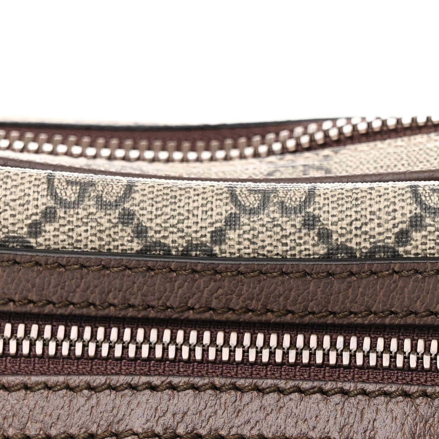 Soft GG Supreme Monogram Medium Ophidia Belt Bag Dark Brown