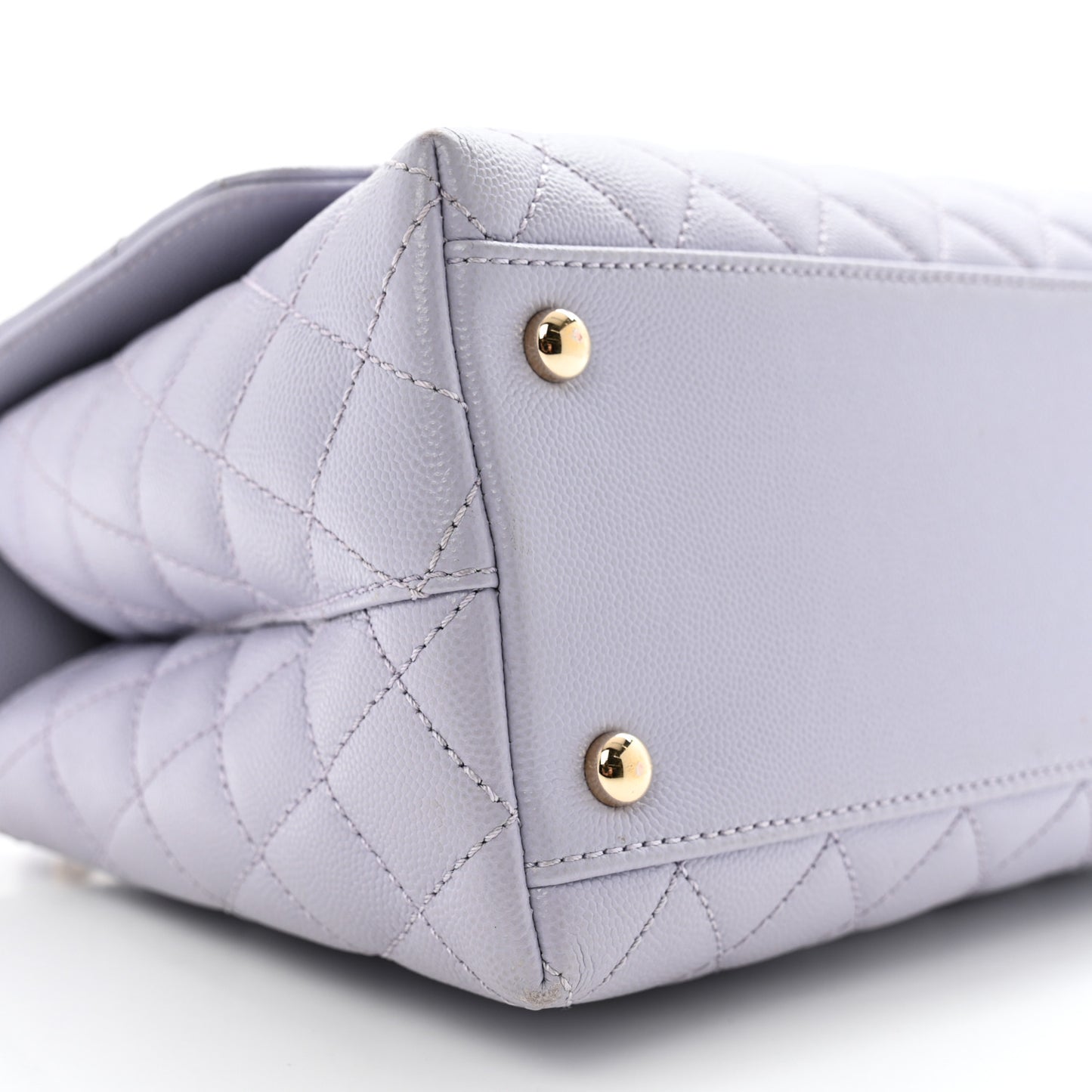 Caviar Quilted Small Coco Handle Flap Light Purple