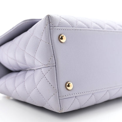 Chanel Caviar Quilted Small Coco Handle Flap Light Purple 10 of 15