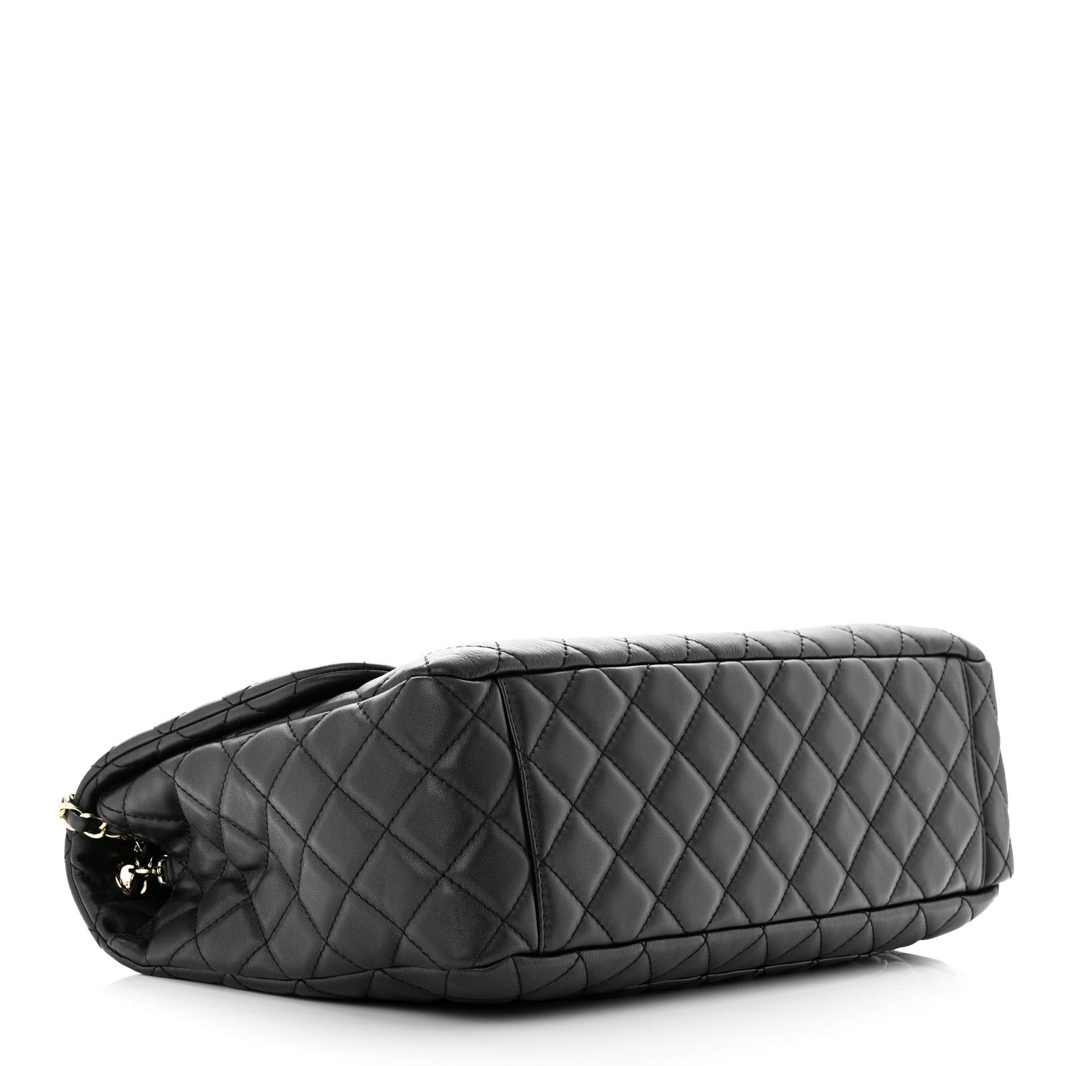 Chanel Metallized Calfskin Quilted Small XXL Travel Flap Bag Black 4 of 10