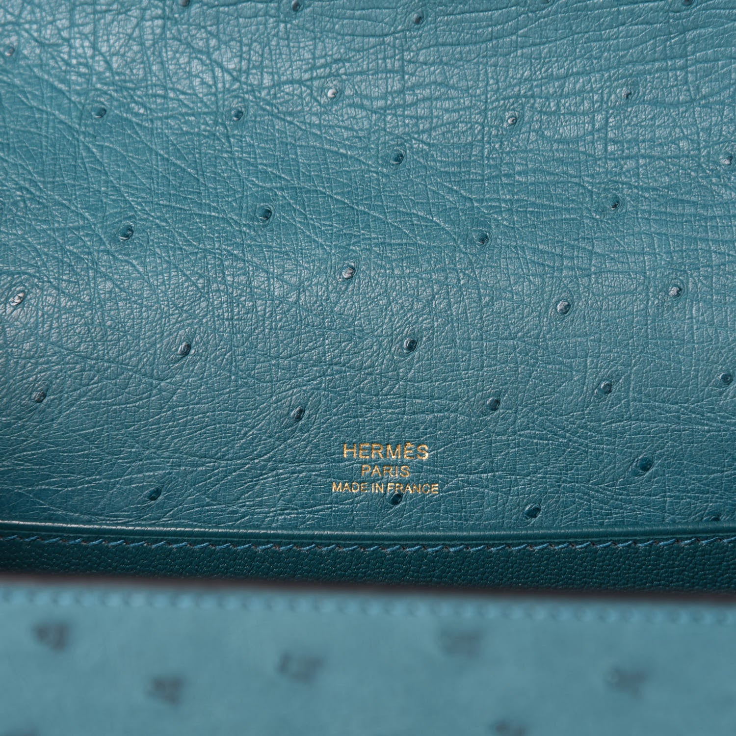 Hermes Ostrich Mini Sac Roulis Cobalt 8 of 11