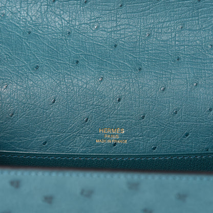 Hermes Ostrich Mini Sac Roulis Cobalt 8 of 11