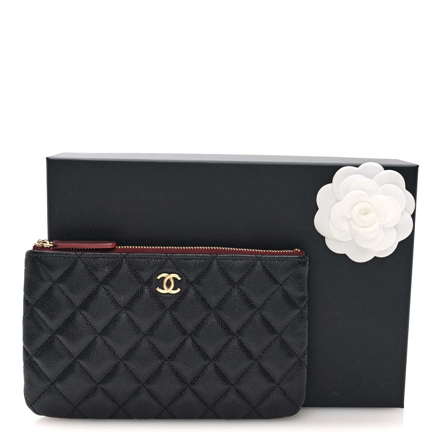 Chanel Caviar Quilted Cosmetic Case Black 8 of 8