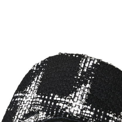 Chanel Tweed CC Cap Hat S Black White 8 of 9