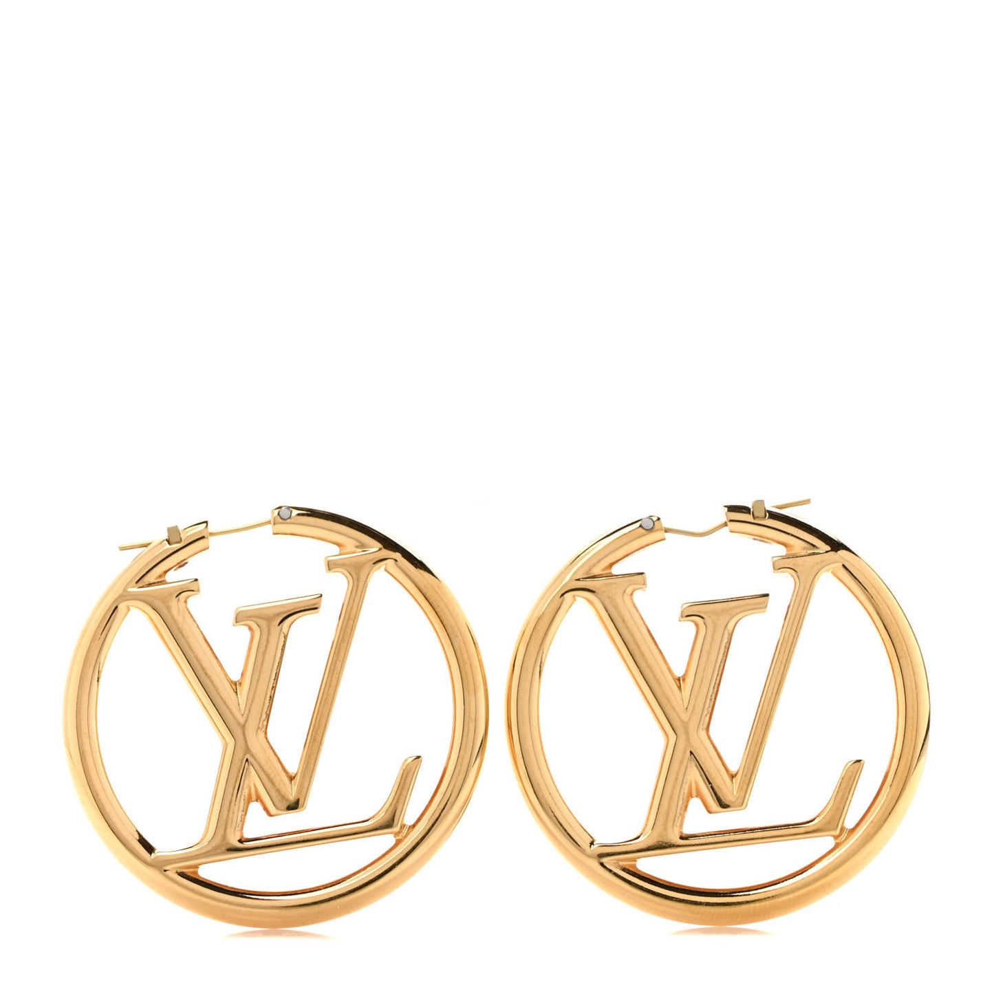 Metal Louise Hoop Earrings Gold