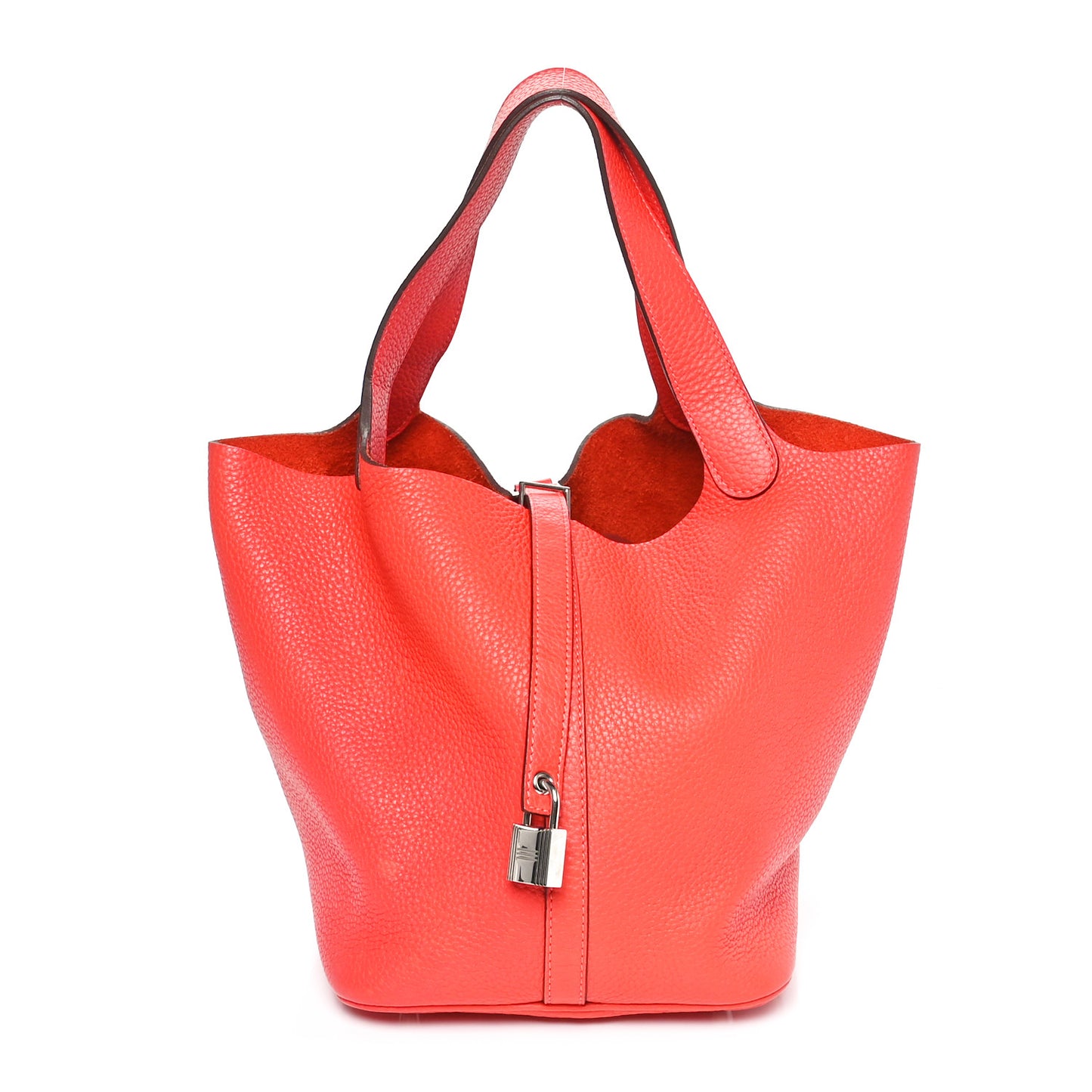 Taurillon Clemence Picotin Lock 22 MM Rouge Pivoine